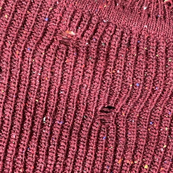 Zenana Distressed Turtle Neck Sweater - Picture 5 of 8